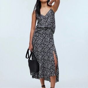 Madewell Side-Slit Midi Skirt & Top in Floral Crepe